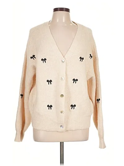Pre-owned Y.a.s. Cardigan Sweater In Ivory