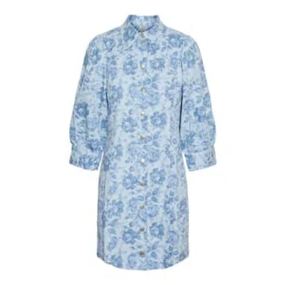 Y.a.s. | Lolena 3/4 Denim Shirt Dress In Blue