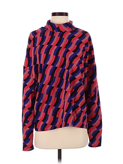Pre-owned Y.a.s. Long Sleeve Blouse In Red