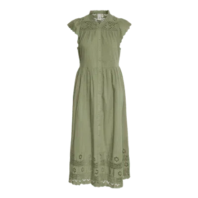 satin and lace dress shop Scotly Silk Lace Dress in Cyan/Cappuccino