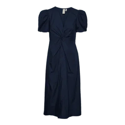 Y.a.s. Stray Midi Dress In Navy In Blue | ModeSens