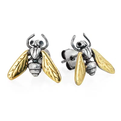 Yasmin Everley Jewellery Women's Gilded Hoverfly Silver Studs