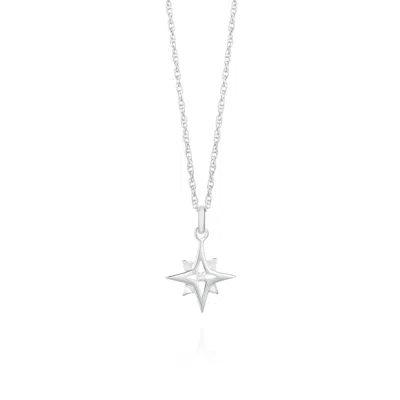 Yasmin Everley Jewellery Women's Silver Compass Star Necklace In Metallic