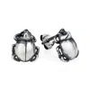 Yasmin Everley Jewellery Women's Silver Little Rhino Beetle Stud Earrings