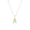 Yasmin Everley Jewellery Women's Silver Small Sculptural Art Deco Initial Necklace