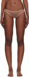 Yasmine Eslami Beige Jeanne Briefs In Brown