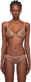 Yasmine Eslami Beige Jeanne Soft Bra In Brown