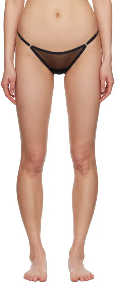 Yasmine Eslami Black Jeanne Mini Thong