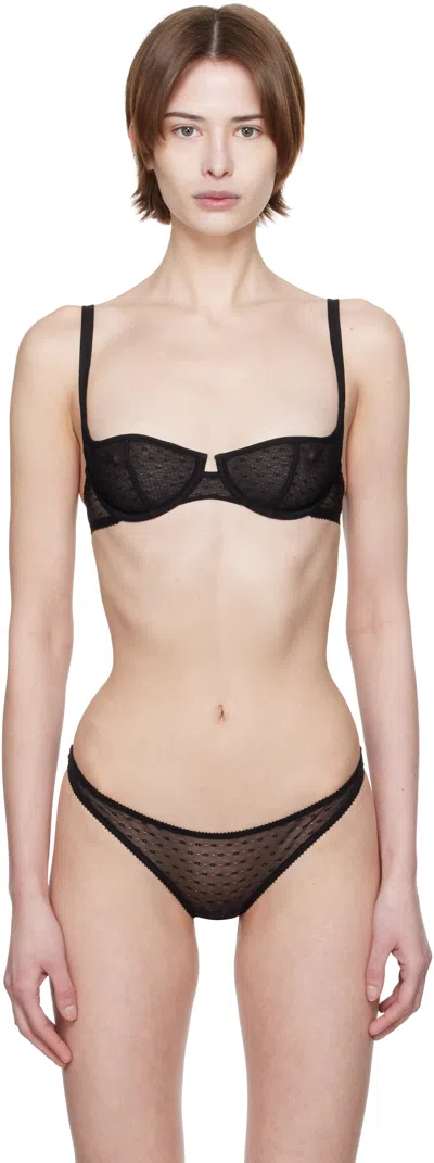 Yasmine Eslami Black Joanne Balcony Bra