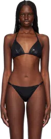 Yasmine Eslami Black Mica Bikini Top In Stary Night