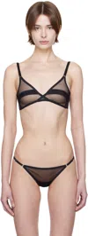 Yasmine Eslami Black Serena Soft Bra In Black