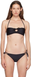 Yasmine Eslami Black 'the Zoïa' Bikini Top In Black