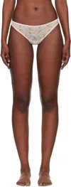 Yasmine Eslami Off-white Louise Thong In Sand