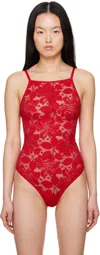 Yasmine Eslami Red Zoe Bodysuit In Poppy