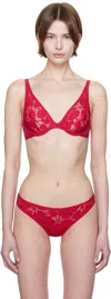 Yasmine Eslami Red Zoe Plunge Bra In Poppy
