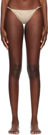 Yasmine Eslami Taupe Laura Bikini Bottom In Mother Of Pearl