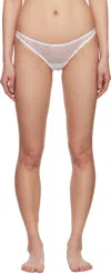 Yasmine Eslami White Rebecca Mini Thong In Muguet