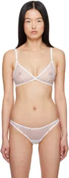 Yasmine Eslami White Rebecca Soft Bra In Muguet