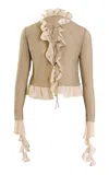 Yassmin Saleh Drape Silk Jacket In Neutral