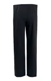 Yassmin Saleh Jeddo Wide-leg Cotton-blend Pants In Black