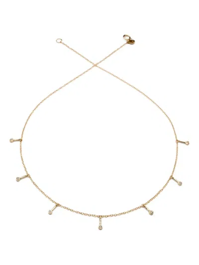 Yasuko Azuma 18k Yellow Gold Raindrop Diamond Necklace