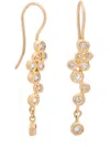 Yasuko Azuma 18kt Yellow Gold Cluster Diamond Drop Earrings In Gold