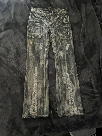 Pre-owned Yasuyuki Ishii Acid Wash Scar Denim