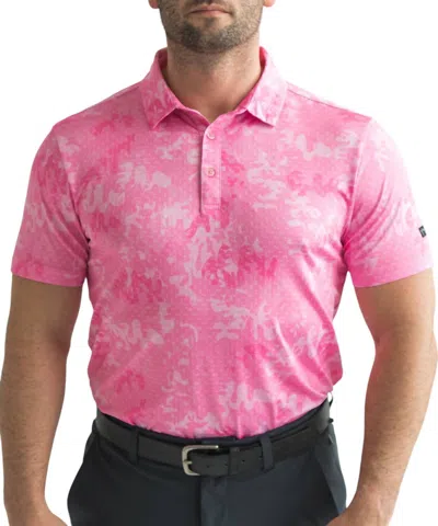Yatta Golf Golf Polo In Pink Camo In Multi