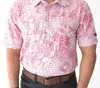 Yatta Golf Shaka Life Golf Polo In Pink