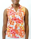 Yatta Golf Sleeveless Golf Polo In Aloha Sunrise