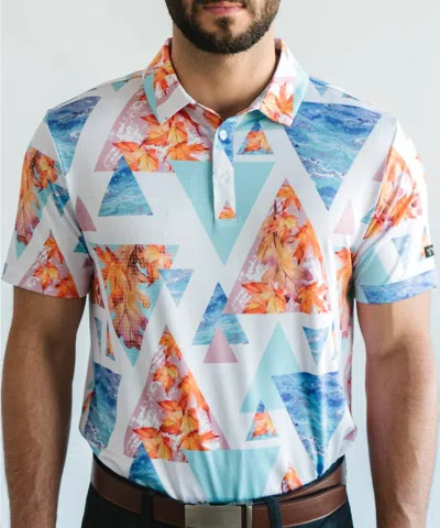 Yatta Golf Virginia Breeze Golf Polo In Blue/orange In Multi