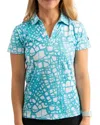 Yatta Golf Women's Golf Polo In Aquadile In Multi