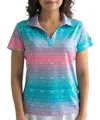 Yatta Golf Women's Golf Polo In Mojave Sunset In Multi