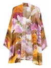 Yavi Abstract-print Jacket In Brown