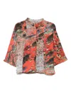 Yavi Abstract-print Shirt In Orange
