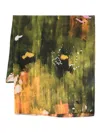 Yavi Abstract-print Silk Scarf In Green