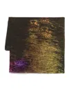 Yavi Abstract-print Wool Scarf In Brown