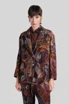 Yavi Floral-print Blazer In Brown