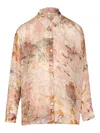 Yavi Button Printed Shirt In Neutral