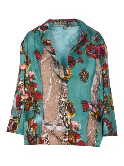 Yavi Multicolor Jacket In Blue