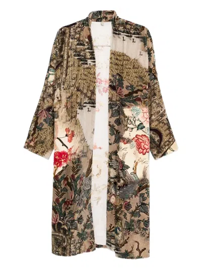 Yavi Floral-print Jacket In Neutral