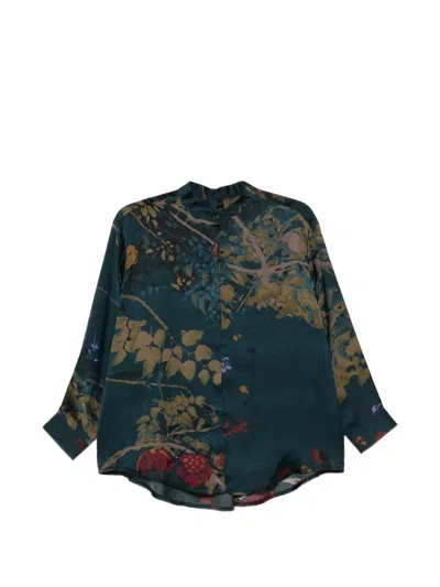 Yavi Nolen Floral-print Shirt In Green