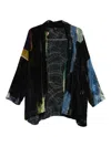 Yavi Patchwork Coat In Black