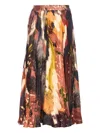 Yavi Printed Skirt In Multi