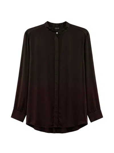 Yavi Ruffled Shirt In Brown