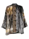 Yavi Silk Velvet Jacket In Black