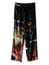 Yavi Silk Velvet Tie-dye Trousers In Multi
