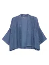 Yavi Textured Silk Jacket In Blue
