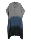 Yavi V-neck Ombre Dress In Gray