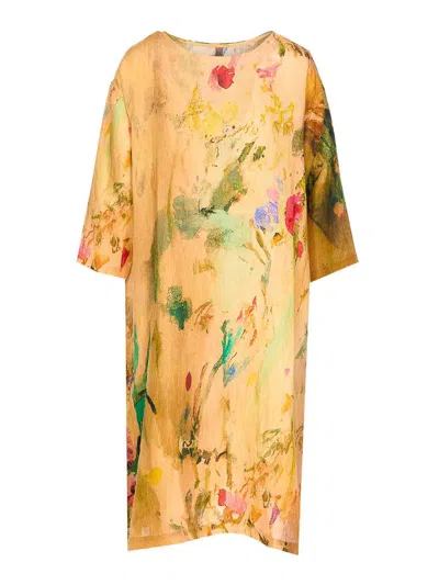 Yavi Multicolor Dress In Orange